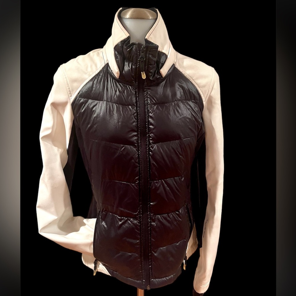 Halifax Traders Women’s Lightweight Blk & White Puffer Exercise Jacket SZ S